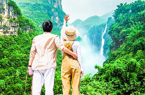 <b>德天跨国瀑布•鹅泉•通灵大峡谷2天1晚游【2人-8人小团】</b>