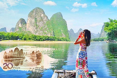 <b>【山水与峡谷6天】桂林象鼻山•漓江阳朔•德天跨国瀑布•通灵峡谷6天5晚游</b>